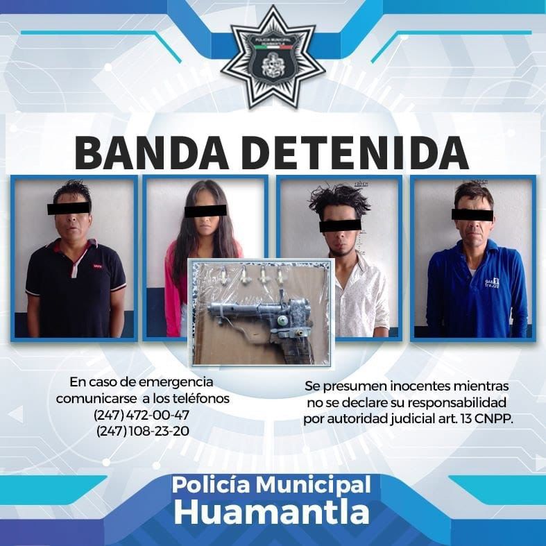 Atrapa Policía de Huamantla a banda de ladrones